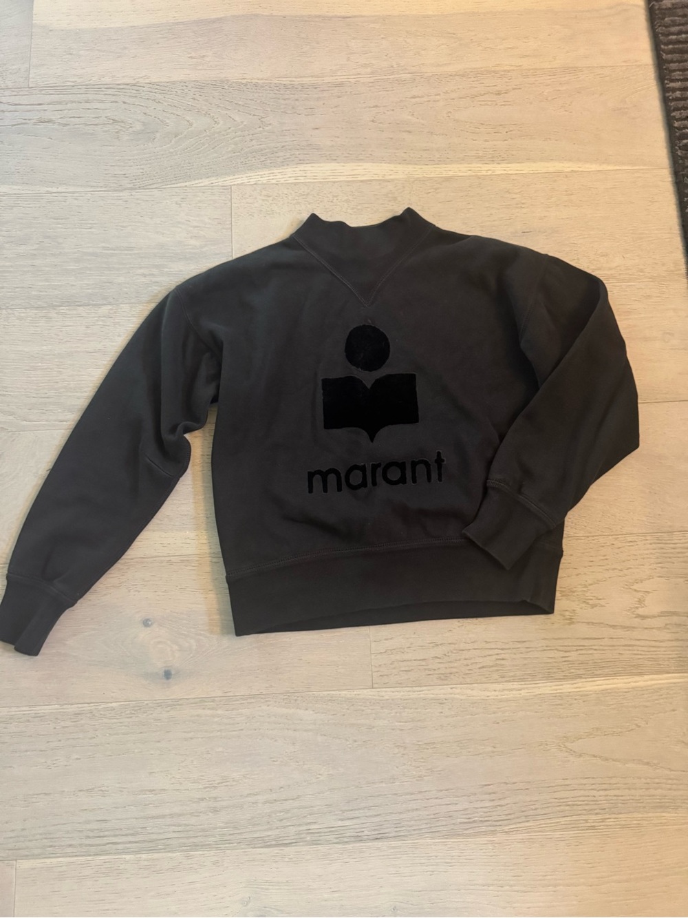 Isabel Marant Black Crewneck Sweatshirt with Logo
